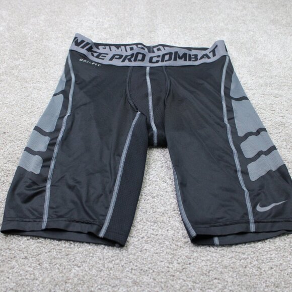 NIKE Pro Combat Shorts Mens XL Black Elite Dri-Fit Compression gym workout - Picture 2 of 8